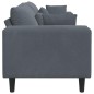 vidaXL Divano in Velluto con cuscino con cuscino Grigio scuro 208 cm Velluto vidaXL Divano in Velluto con cuscino con cuscino Grigio scuro 208 cm Velluto