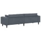 vidaXL Divano in Velluto con cuscino con cuscino Grigio scuro 208 cm Velluto vidaXL Divano in Velluto con cuscino con cuscino Grigio scuro 208 cm Velluto