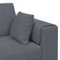 vidaXL Divano in Velluto con cuscino con cuscino Grigio scuro 208 cm Velluto vidaXL Divano in Velluto con cuscino con cuscino Grigio scuro 208 cm Velluto