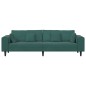 vidaXL Divano in Velluto con cuscino con cuscino Verde Scuro 208 cm Velluto vidaXL Divano in Velluto con cuscino con cuscino Verde Scuro 208 cm Velluto