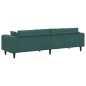 vidaXL Divano in Velluto con cuscino con cuscino Verde Scuro 208 cm Velluto vidaXL Divano in Velluto con cuscino con cuscino Verde Scuro 208 cm Velluto