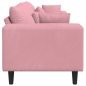 vidaXL Divano in Velluto con cuscino Rosa 209 cm Velluto vidaXL Divano in Velluto con cuscino Rosa 209 cm Velluto