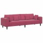vidaXL Divano in Velluto con cuscino con cuscino Rosso Vino 208 cm Velluto vidaXL Divano in Velluto con cuscino con cuscino Rosso Vino 208 cm Velluto