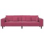 vidaXL Divano in Velluto con cuscino con cuscino Rosso Vino 208 cm Velluto vidaXL Divano in Velluto con cuscino con cuscino Rosso Vino 208 cm Velluto