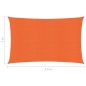 Vela Parasole 160 g/m² Arancione 2x4,5 m in HDPE Vela Parasole 160 g/m² Arancione 2x4,5 m in HDPE