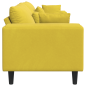 vidaXL Divano in Velluto con cuscino con cuscino Giallo 210 cm Velluto vidaXL Divano in Velluto con cuscino con cuscino Giallo 210 cm Velluto