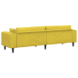 vidaXL Divano in Velluto con cuscino con cuscino Giallo 210 cm Velluto vidaXL Divano in Velluto con cuscino con cuscino Giallo 210 cm Velluto