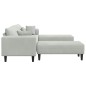 vidaXL Divano in Velluto 3 pcs Grigio chiaro 208 cm Velluto vidaXL Divano in Velluto 3 pcs Grigio chiaro 208 cm Velluto