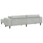 vidaXL Divano in Velluto 3 pcs Grigio chiaro 208 cm Velluto vidaXL Divano in Velluto 3 pcs Grigio chiaro 208 cm Velluto