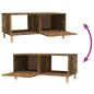 Tavolino da Salotto Rovere Fumo 89,5x50x40 cm Legno Multistrato Tavolino da Salotto Rovere Fumo 89,5x50x40 cm Legno Multistrato