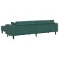 vidaXL Divano in Velluto con cuscino con cuscino 3 pcs Verde Scuro 208 cm Velluto vidaXL Divano in Velluto con cuscino con cuscino 3 pcs Verde Scuro 208 cm Velluto