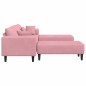 vidaXL Divano in Velluto con cuscino con cuscino 3 pcs Rosa 208 cm Velluto vidaXL Divano in Velluto con cuscino con cuscino 3 pcs Rosa 208 cm Velluto