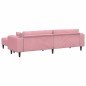 vidaXL Divano in Velluto con cuscino con cuscino 3 pcs Rosa 208 cm Velluto vidaXL Divano in Velluto con cuscino con cuscino 3 pcs Rosa 208 cm Velluto