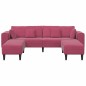 vidaXL Divano in Velluto con cuscino con cuscino 3 pcs Rosso Vino 208 cm Velluto
