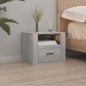 Comodini a Muro 2 pz Grigio Sonoma 50x36x40 cm Comodini a Muro 2 pz Grigio Sonoma 50x36x40 cm