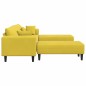 vidaXL Divano in Velluto con cuscino con cuscino 3 pcs Giallo 208 cm Velluto vidaXL Divano in Velluto con cuscino con cuscino 3 pcs Giallo 208 cm Velluto