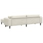 vidaXL Divano in Velluto con cuscino con cuscino 3 pcs Crema 208 cm Velluto vidaXL Divano in Velluto con cuscino con cuscino 3 pcs Crema 208 cm Velluto