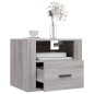 Comodini a Muro 2 pz Grigio Sonoma 50x36x40 cm Comodini a Muro 2 pz Grigio Sonoma 50x36x40 cm