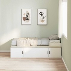 vidaXL Struttura Letto da Giardino Bianca 100x200 cm