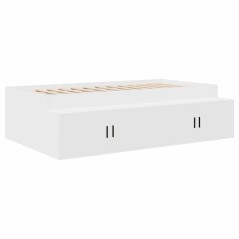 vidaXL Struttura Letto da Giardino Bianca 100x200 cm