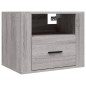 Comodini a Muro 2 pz Grigio Sonoma 50x36x40 cm Comodini a Muro 2 pz Grigio Sonoma 50x36x40 cm