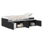 vidaXL Struttura Letto Rovere Nero 100x200 cm