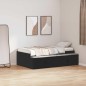 vidaXL Struttura Letto Rovere Nero 100x200 cm