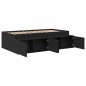 vidaXL Struttura Letto Rovere Nero 100x200 cm