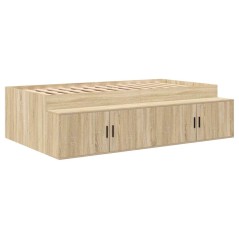 vidaXL Struttura Letto Rovere Sonoma 100x200 cm