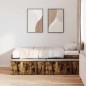 vidaXL Struttura Letto Rovere Affumicato 100x200 cm vidaXL Struttura Letto Rovere Affumicato 100x200 cm