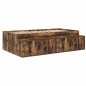 vidaXL Struttura Letto Rovere Affumicato 100x200 cm vidaXL Struttura Letto Rovere Affumicato 100x200 cm