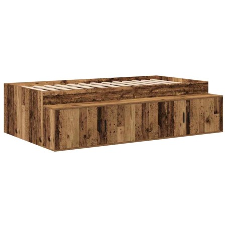 vidaXL Struttura Letto Legno Invecchiato 100x200 cm
