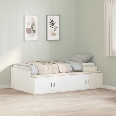 vidaXL Struttura Letto con Magazzino Bianca 90x200 cm