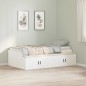 vidaXL Struttura Letto con Magazzino Bianca 90x200 cm vidaXL Struttura Letto con Magazzino Bianca 90x200 cm