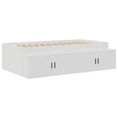 vidaXL Struttura Letto con Magazzino Bianca 90x200 cm
