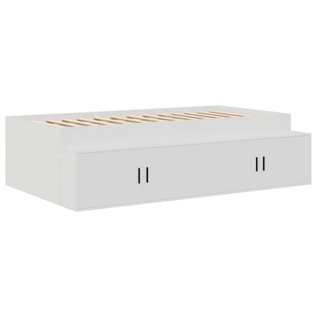 vidaXL Struttura Letto con Magazzino Bianca 90x200 cm