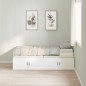 vidaXL Struttura Letto con Magazzino Bianca 90x200 cm vidaXL Struttura Letto con Magazzino Bianca 90x200 cm
