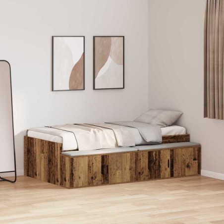 vidaXL Struttura Letto Legno Vecchio 90x200 cm