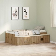vidaXL Struttura Letto in Quercia Artigianale 90x200 cm