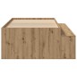 vidaXL Letto Contenitore Quercia Artigianale 80x200 cm vidaXL Letto Contenitore Quercia Artigianale 80x200 cm