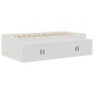 vidaXL Letto con contenitore Bianco 90x190 cm