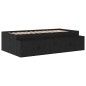 vidaXL Struttura Letto Rovere Nero 90x190 cm
