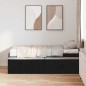 vidaXL Struttura Letto Rovere Nero 90x190 cm