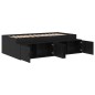 vidaXL Struttura Letto Rovere Nero 90x190 cm