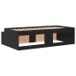 vidaXL Struttura Letto Rovere Nero 90x190 cm