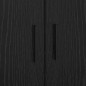 vidaXL Struttura Letto Rovere Nero 90x190 cm