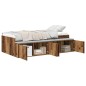 vidaXL Struttura letto contenitore Legno invecchiato 90x190 cm