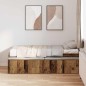 vidaXL Struttura letto contenitore Legno invecchiato 90x190 cm