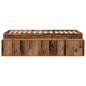 vidaXL Struttura letto contenitore Legno invecchiato 90x190 cm