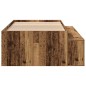 vidaXL Struttura letto contenitore Legno invecchiato 90x190 cm